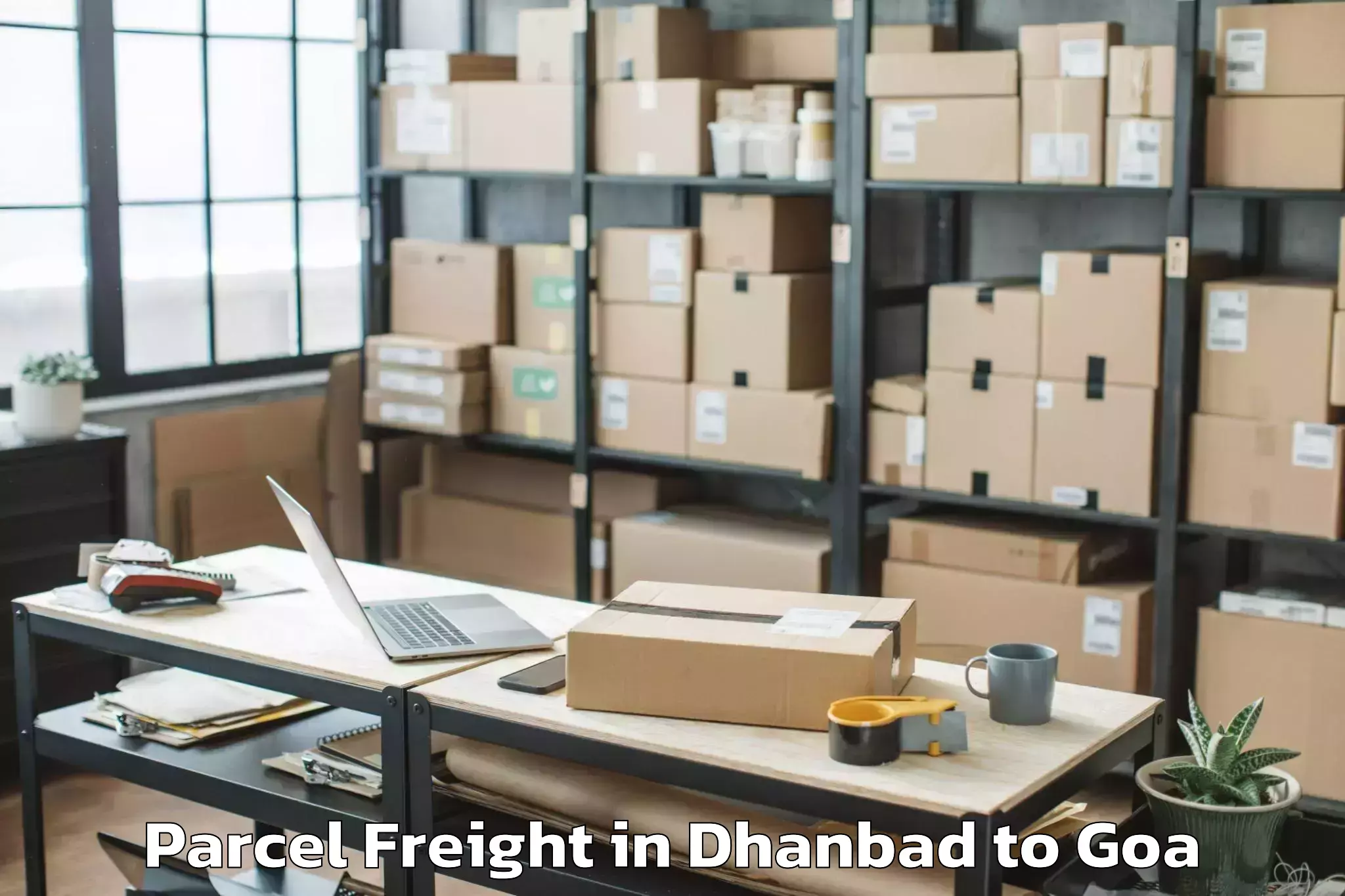 Easy Dhanbad to Taleigao Parcel Freight Booking